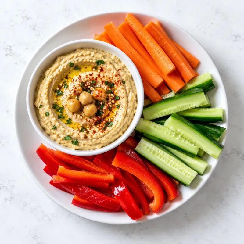 Hummus z warzywami do maczania